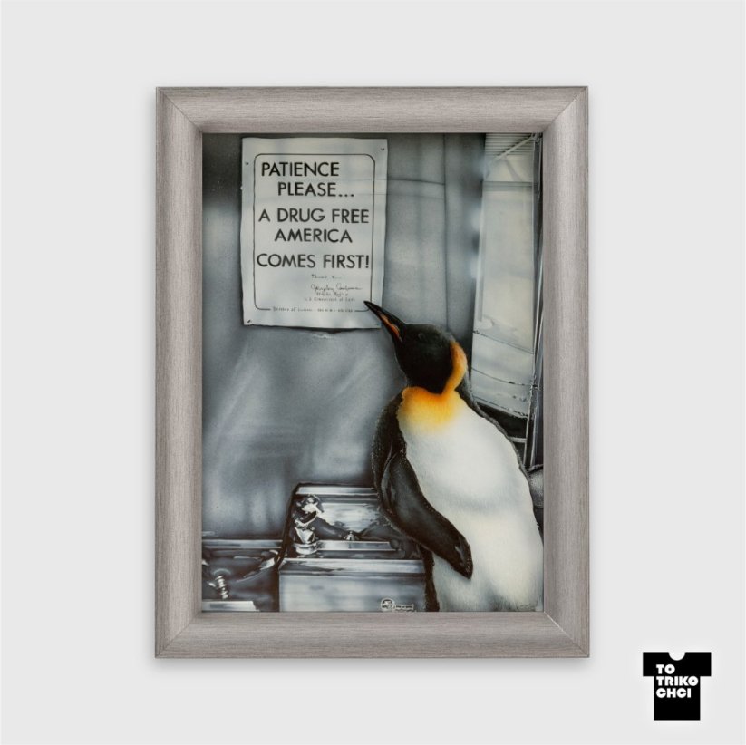 Minitisk PATIENCE PLEASE - Rámeček: Rámeček stříbrný 13 x 18 cm