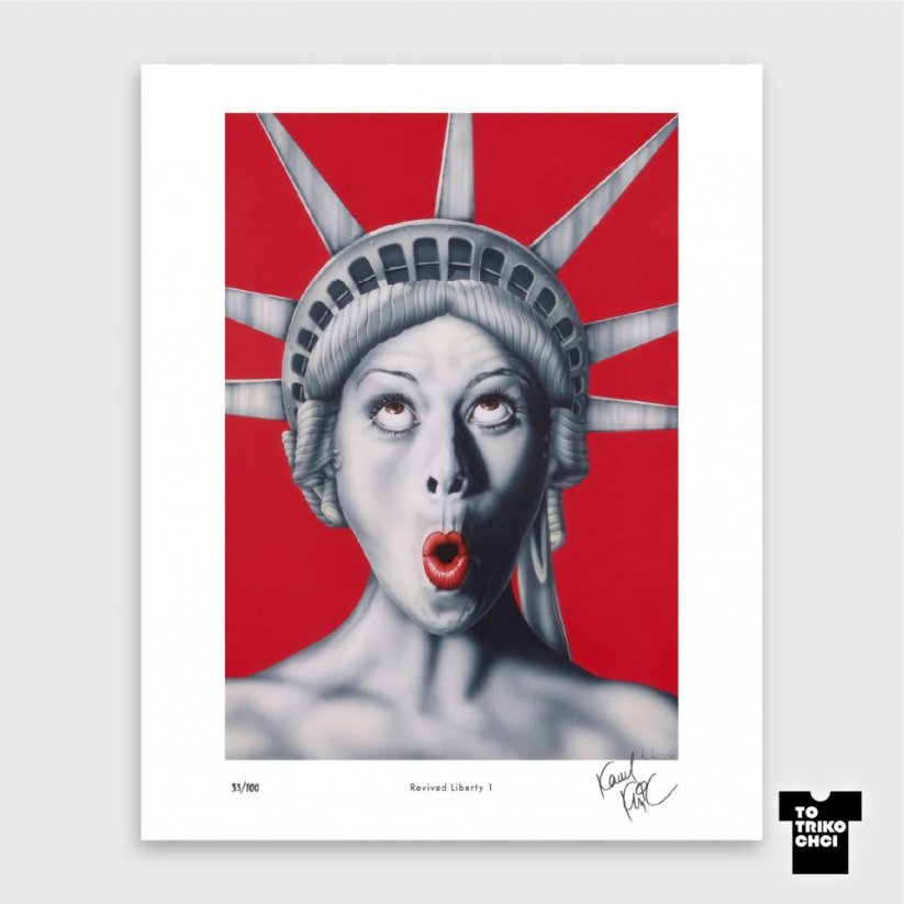 Tisk REVIVED LIBERTY 1 - Velikost tisku: 50 x 70 cm
