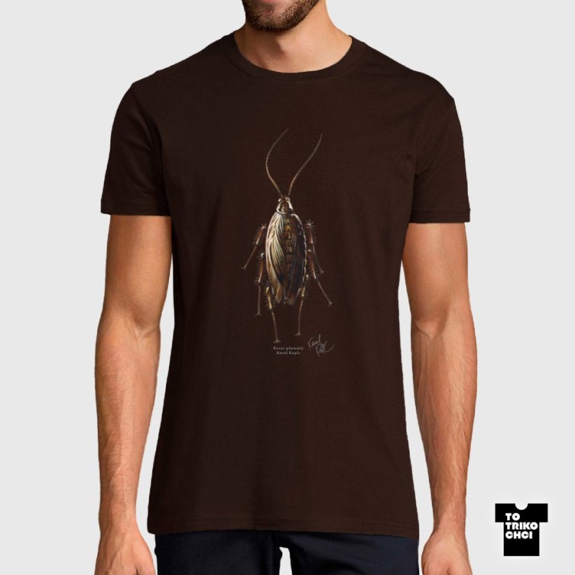 Tričko Rusec plamatý hnědé čokoládové