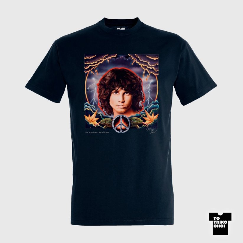 Tričko Jim Morrison modré námořnické