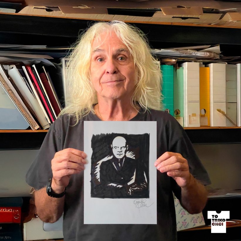 Karel Kopic a originál ručně kresleného motivu Fantomas
