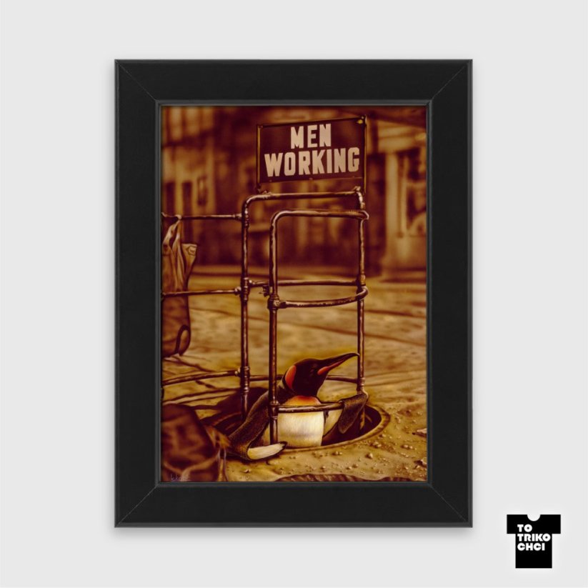 Minitisk MEN WORKING - Rámeček: Rámeček černý 13 x 18 cm