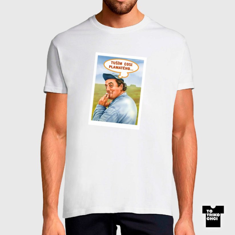 Tričko Tuším cosi plamatého... bílé